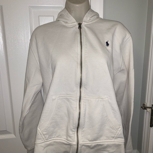 Polo Ralph Lauren Sweaters - White zip-up sweater from Polo Ralph Lauren